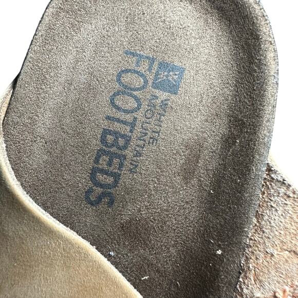 White Mountain Women's Footbeds Sandals Tan Suede Adjustable Comfort Size 8M - Picture 6 of 12